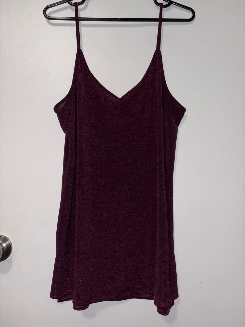 LARGE Dynamite V-Neck Sheer Plum TANK TOP - FUC